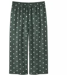 Mazine Damen Printed Wide Leg Viscose Hose