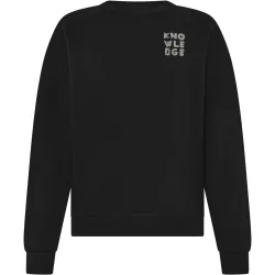 KnowledgeCotton Apparel Herren Flock Print Crew Neck Pullover