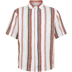 KnowledgeCotton Apparel Herren Multi Stripe Linen Hemd