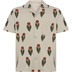 KnowledgeCotton Apparel Herren Flower Bouclé Hemd