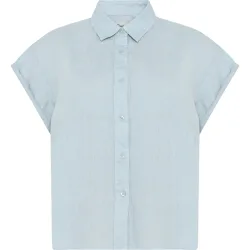 KnowledgeCotton Apparel Damen Aster Fold Up Linen Bluse