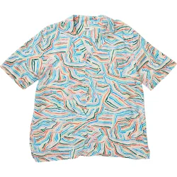 Brava Fabrics Herren Messy Stripes Aloha Hemd