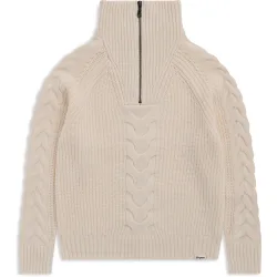 Bergans Damen Milde Knitted Wool Half Zip Pullover