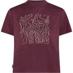 Icebreaker Damen Merino 150 Tech Lite Crop Great Heights T-Shirt