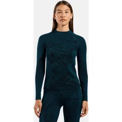 Odlo Damen Performance Warm Blackcomb Bl Crew Longsleeve