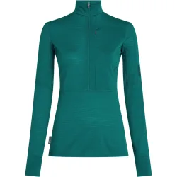 Icebreaker Damen 200 RealFleece Descender Half Zip Longsleeve