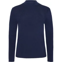 KnowledgeCotton Apparel Damen Merino Rib Mock Neck Longsleeve
