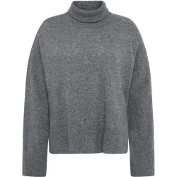 KnowledgeCotton Apparel Damen Lambswool High Neck Pullover