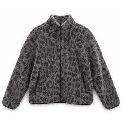 Mazine Damen Printed Sherpa Jacke