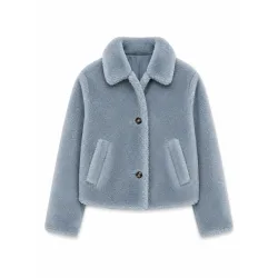 Mazine Damen Faux-Fur Button Jacke