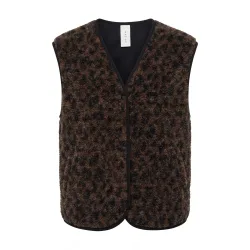 Mazine Damen Printed Sherpa Weste