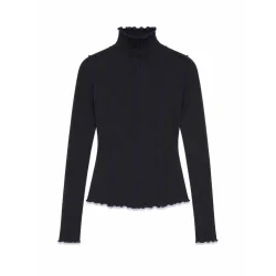 Mazine Damen Babylock Hems Turtleneck Longsleeve
