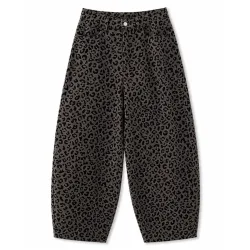 Mazine Damen Printed Barrel Leg Denim Jeans
