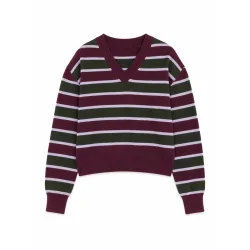 Mazine Damen Striped Jacquard Knit Pullover
