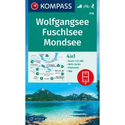 Kompass Verlag WK 018 Wolfgangsee, Fuschlsee, Mondsee