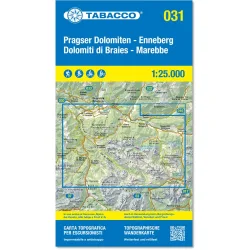 Tabacco Pragser Dolomiten - Enneberg 031 Wanderkarte