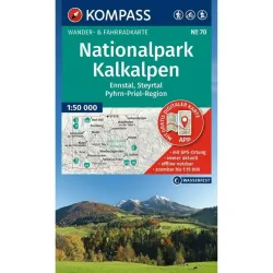 KOMPASS Wanderkarte 70 Nationalpark Kalkalpen, Ennstal, Steyrtal, Pyhrn-Priel-Region 1:50.000