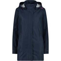 CMP - damen wasserdichte regenjacke mit druckknöpfen und kapuze, für Damen, Dunkelblau, Größe XXL