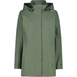 CMP Damen Rain Hoodie Button Jacke