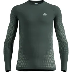 Odlo Performance Warm Base Layer Shirt für Herren - Skilanglauf, Ski & Snow - grün, M