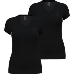 Odlo Active Everyday 2-Pack Base Layer T-Shirt für Damen - Wandern, Casual Comfort - schwarz, S