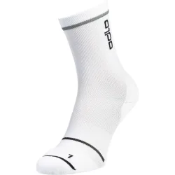 Odlo Ceramicool Reflective Mid-Crew-Socken - Radsport, Running - weiss, 42-44
