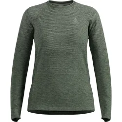 Odlo, Odlo Essential Seamless Langarm-Laufshirt für Damen - Training, Running - grün, M