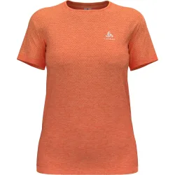 Odlo Essential Seamless Lauf-T-Shirt für Damen - Training, Running - orange, M