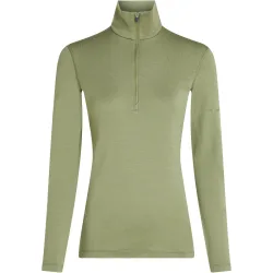 icebreaker Merino 260 Tech Half-Zip Damen Thermo Longsleeve Grün, Damen, Größe: XL