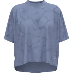 Odlo Active 365 Natural Blend Print Lauf-T-Shirt für Damen - Training - blau, S