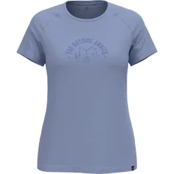 Odlo Ride 365 PW130 Bike Print Radshirt für Damen - Commuting - blau, M