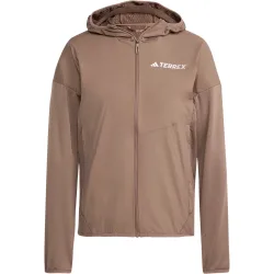 adidas Terrex Damen Xperior Climawarm Wind Light Fleece Hooded Jacke
