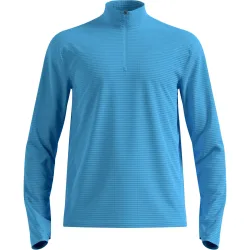 Odlo Essential Thermal Lauf-Mid Layer Half-Zip für Herren - Trail Running, Ski & Snow - blau, M