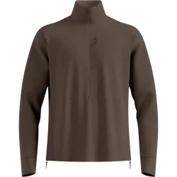 Odlo Grid Fleece Mid Layer Half-Zip für Herren - Wandern, Ski & Snow - braun, XL
