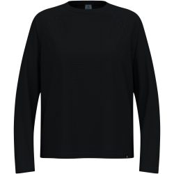Odlo Wool Waffle Langarm-Shirt für Damen - Wandern, Casual Comfort - schwarz, S