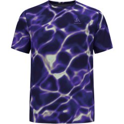 Odlo Zeroweight Chill-Tec Print Lauf-T-Shirt für Herren - Training, Running - lila, S