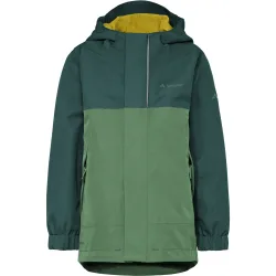 VAUDE - Caprea Rain Jacket, 158/164, Dunkelgrün
