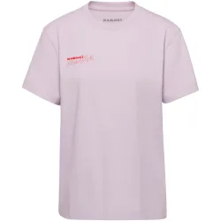 Mammut Gerade geschnittenes T-Shirt aus ökologischer Baumwolle Base T-Shirt Women Multi-Pitch Lila L