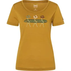 Super.Natural Damen Surfing Flowers T-Shirt