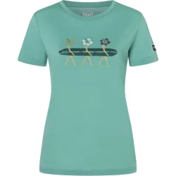 Super.Natural Damen Surfing Flowers T-Shirt