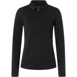 Super.Natural Damen Lux Zip Polo Longsleeve