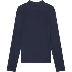 KnowledgeCotton Apparel Damen Rib High Neck Longsleeve