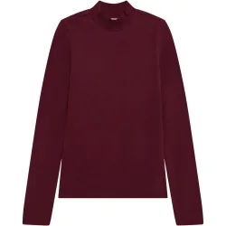 KnowledgeCotton Apparel Damen Rib High Neck Longsleeve