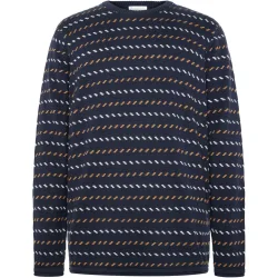 KnowledgeCotton Apparel Herren Jacquard Crew Neck Knit Pullover