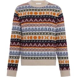 KnowledgeCotton Apparel Striped Pattern Crew Neck Knit Pullover