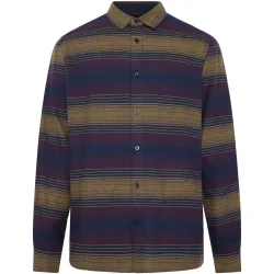 KnowledgeCotton Apparel Herren Loose Fit Striped Hemd