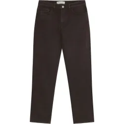 KnowledgeCotton Apparel Damen Stella Straight Mid-Rise Twill Hose
