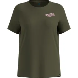 Odlo Cotton Blend There's More Out There T-Shirt für Damen - Wandern, Casual Comfort - grün, M