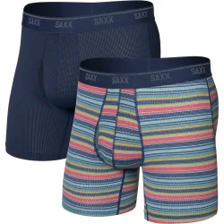 Saxx Underwear Herren Quest Quick-Dry Mesh 2er Pack Boxer