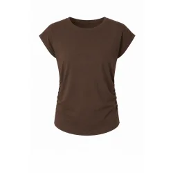 Mandala Damen Side Ruffled T-Shirt